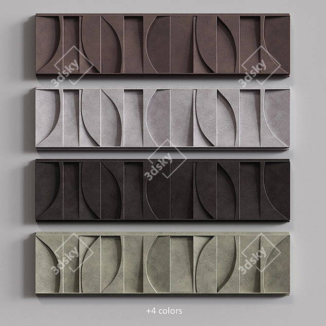 3D Relief Earth Wall Panel 3D model image 2