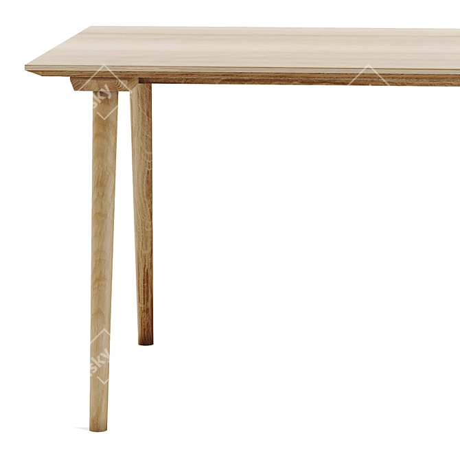 Scandi-Inspired Dining Table 3D model image 3