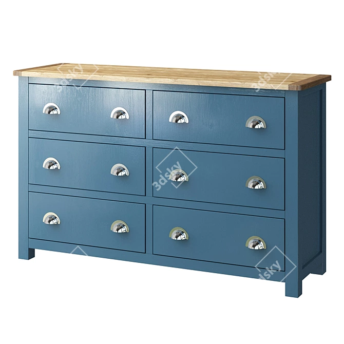 Jules Verne 6-Drawer Chest of Drawers 3D model image 1