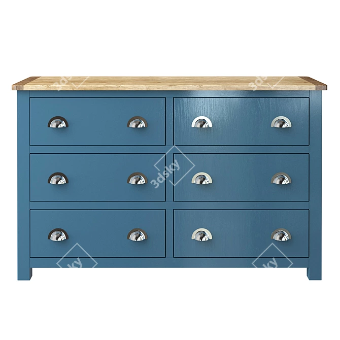 Jules Verne 6-Drawer Chest of Drawers 3D model image 2