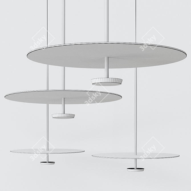 Sleek Flat 5940 Pendant Lamp 3D model image 2