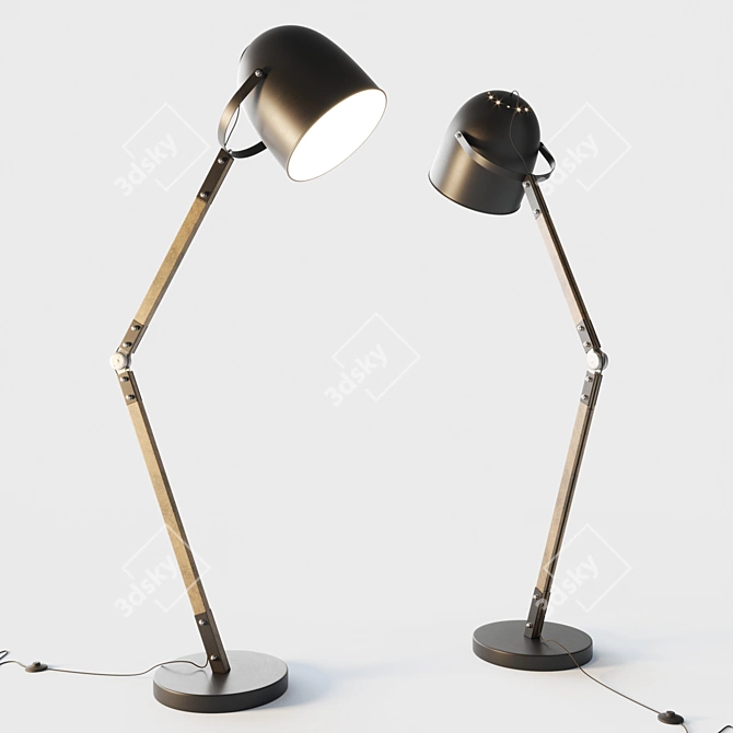 Palace Floor Lamp: Elegant Lighting Solution 3D model image 1