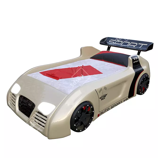 Sleek Car Bed Design 3D model image 2