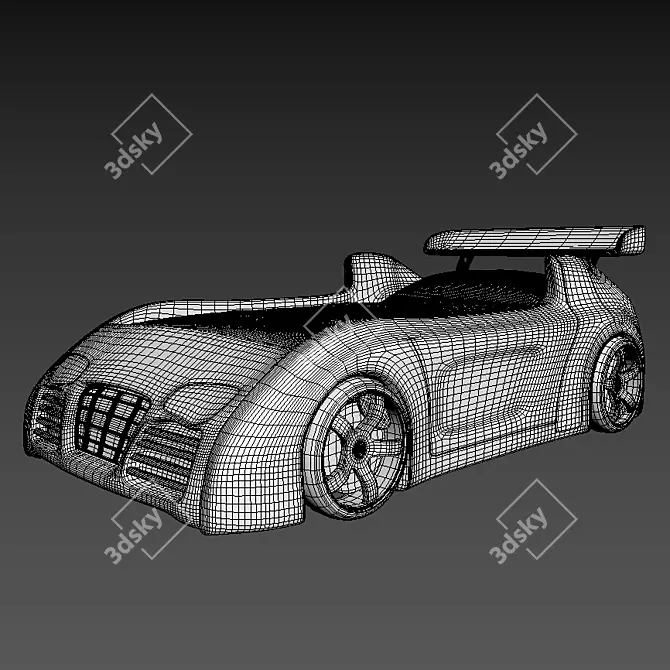 Sleek Car Bed Design 3D model image 3