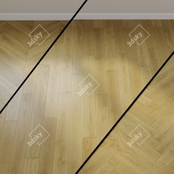 Natural Oak Grand Velvet Parquet 3D model image 1