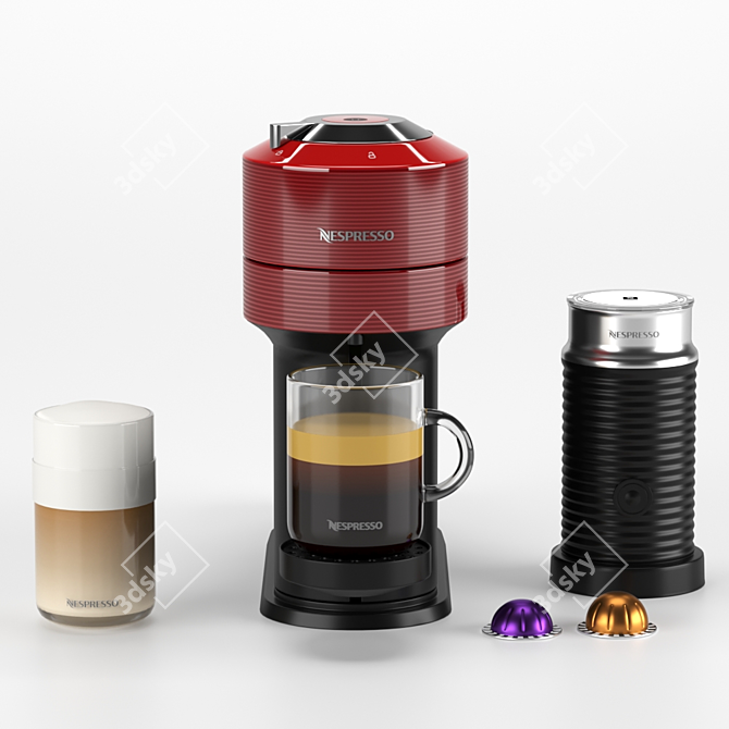 Nespresso Vertuo Next GCV1: Revolutionary Capsule Coffee Machine 3D model image 2