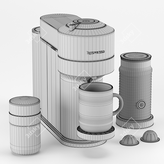 Nespresso Vertuo Next GCV1: Revolutionary Capsule Coffee Machine 3D model image 5