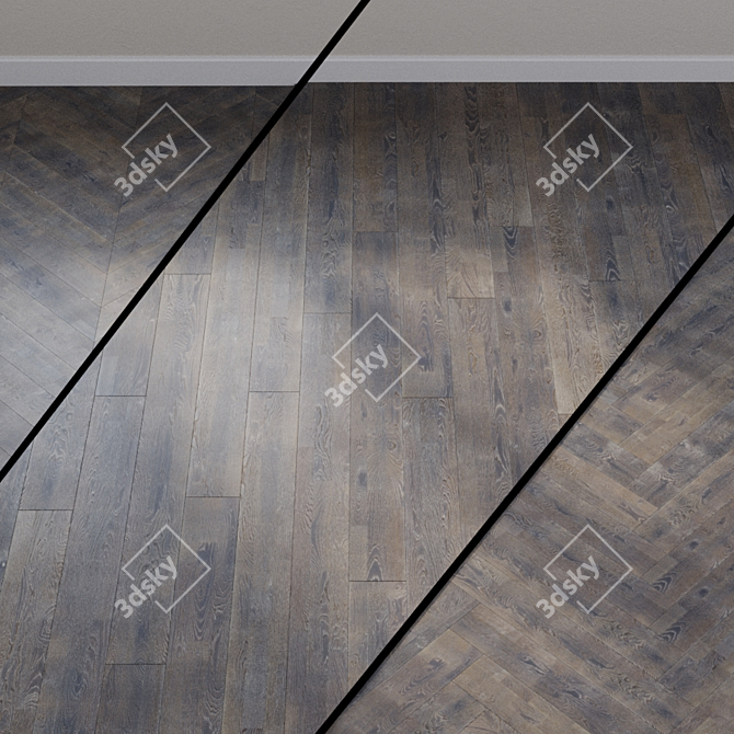 Ter Hurne Wild Oak Anthracite Parquet 3D model image 1