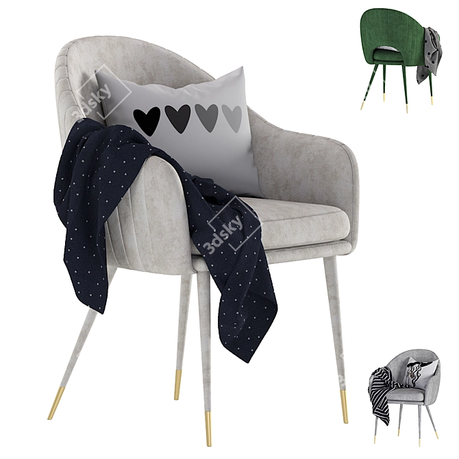 Modern Magrib Armchair 3D model image 1