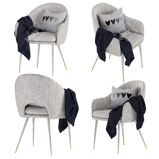 Modern Magrib Armchair 3D model image 3