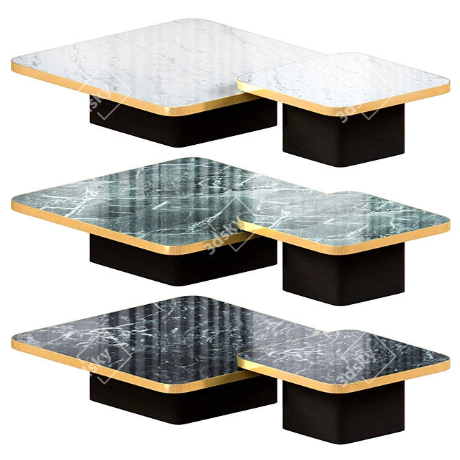 Brasserie Square Cocktail Table: Elegant and Versatile 3D model image 3