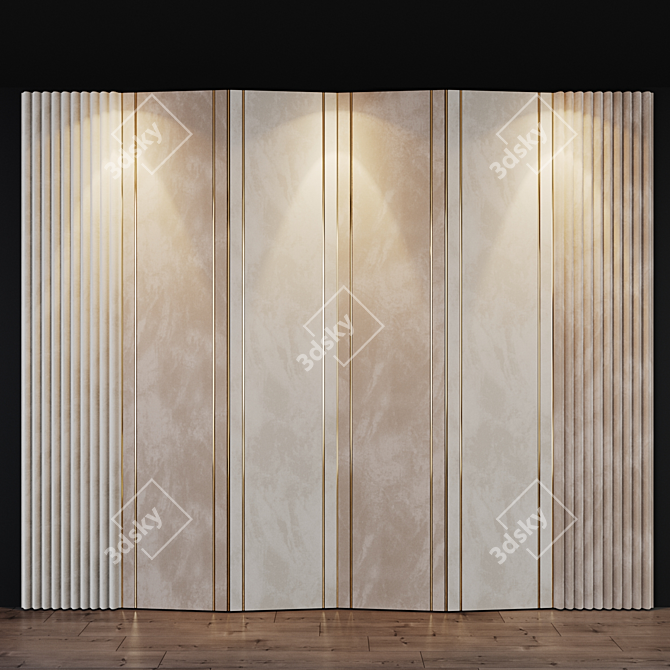 Stylish Headboard & Wall Panel Set - Design by studia-54.ru 3D model image 1