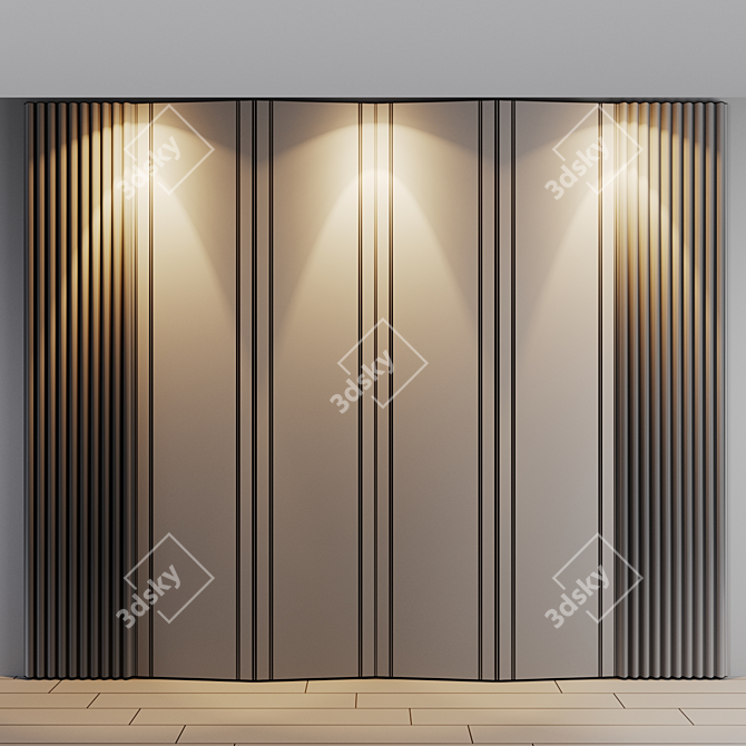 Stylish Headboard & Wall Panel Set - Design by studia-54.ru 3D model image 5