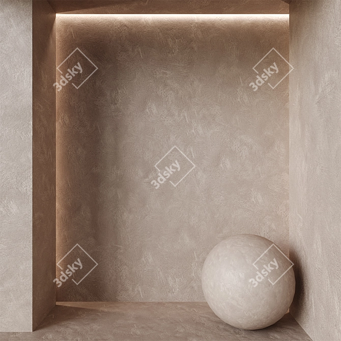 Seamless Decorative Plaster Collection 3D model image 1