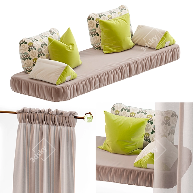 Window Sill Pillows | Cozy Set 3D model image 4