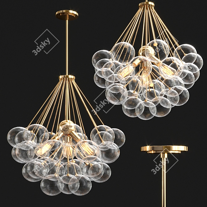 Elegant Bronzeville Pendant: Sea Gull Lighting 3D model image 1