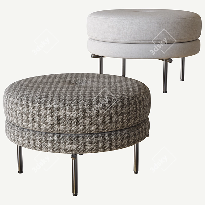 Minimalist Torii Ottoman: Elegant and Versatile 3D model image 1