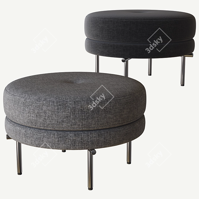 Minimalist Torii Ottoman: Elegant and Versatile 3D model image 2