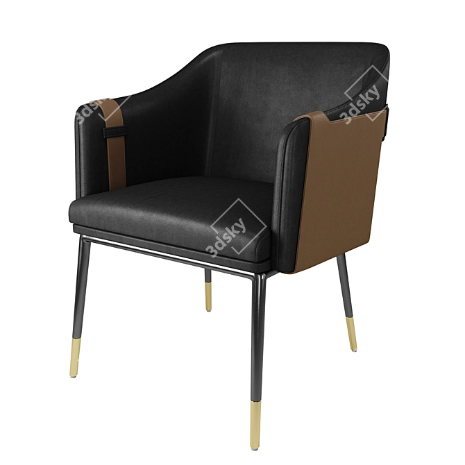 Carter Dining Armchair: Elegant and Comfortable 3D model image 1