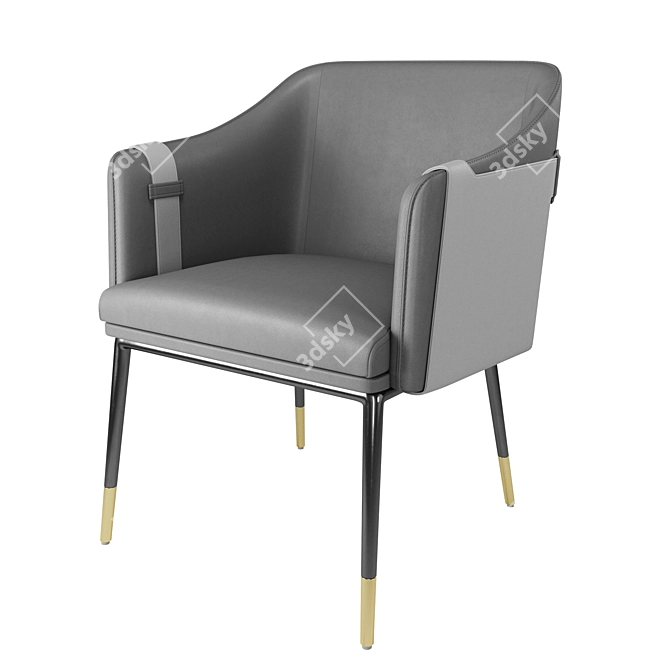 Carter Dining Armchair: Elegant and Comfortable 3D model image 3