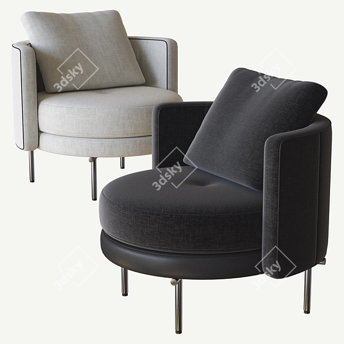 Modern Torii Armchair, Minotti 3D model image 1