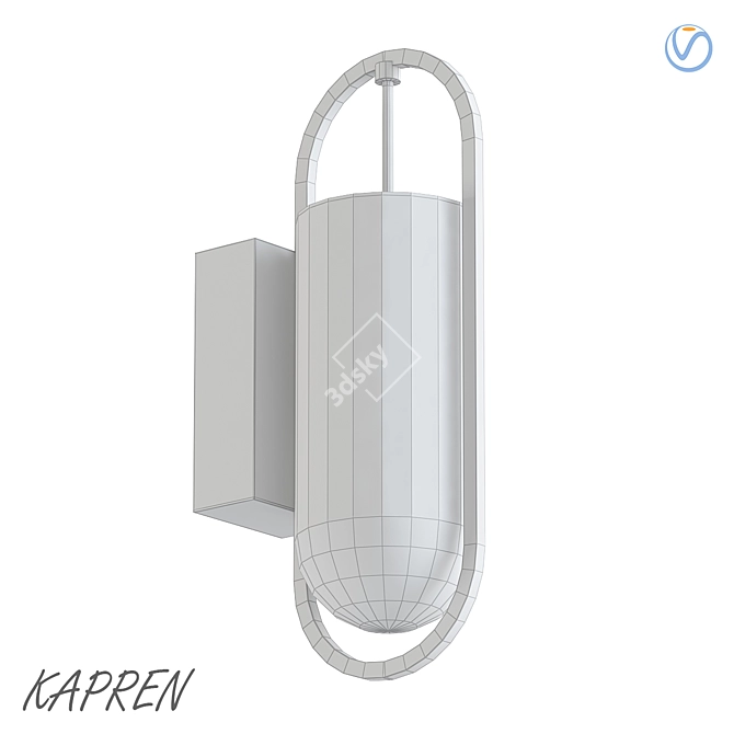 Sleek Wall Light: Kapren 3D model image 2