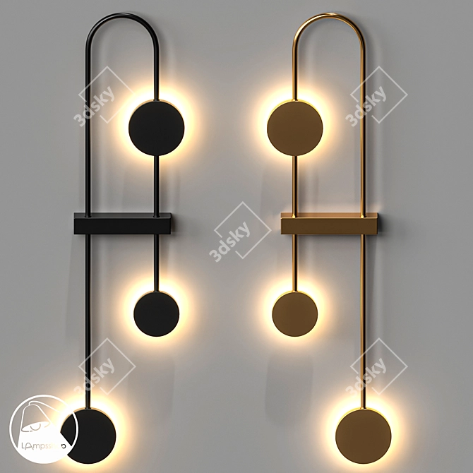 Modern Geom Wall Sconce - 81*22cm 3D model image 1