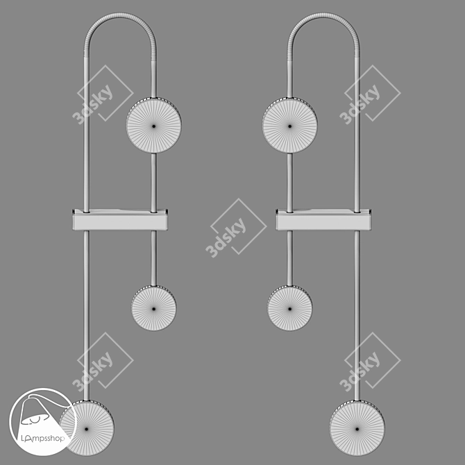 Modern Geom Wall Sconce - 81*22cm 3D model image 2