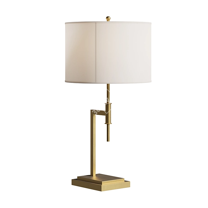 Elegant Atticus Metal Table Lamp 3D model image 1