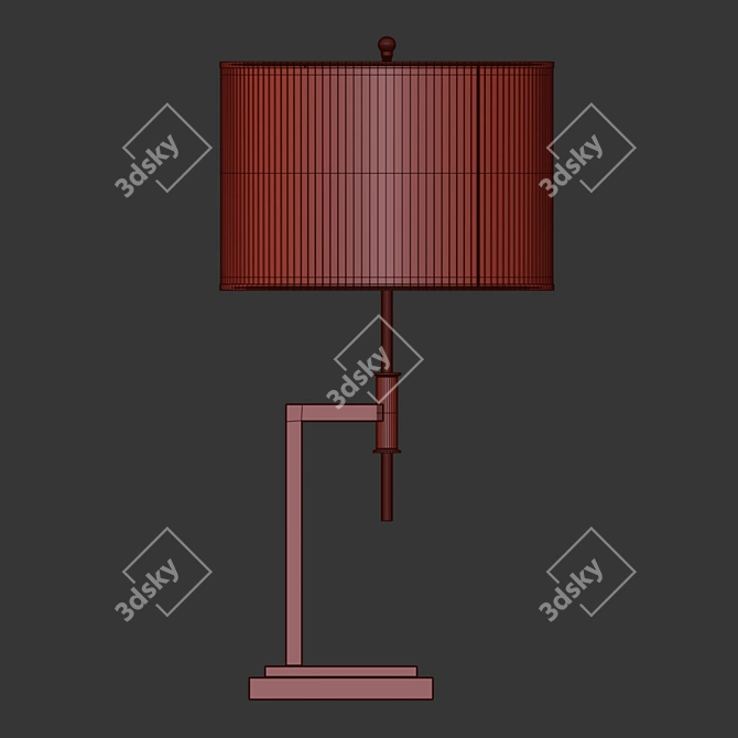 Elegant Atticus Metal Table Lamp 3D model image 3