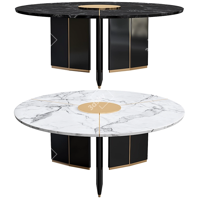 Luxxu Algerone Dining Table: Elegant and Stylish 3D model image 1