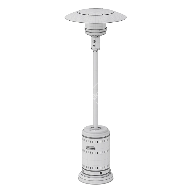 Stainless Patio Heater for Year-round Outdoor Comfort 3D model image 5