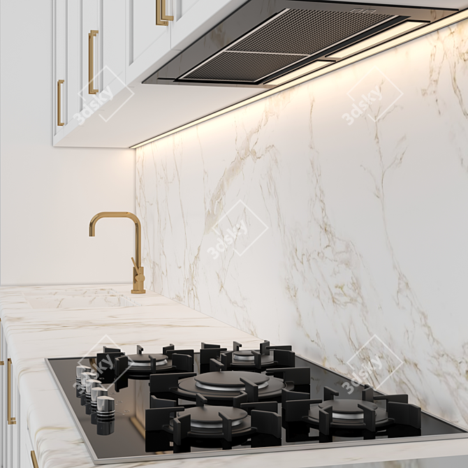 Modern Island Kitchen - Versatile and High Quality 3D model image 2