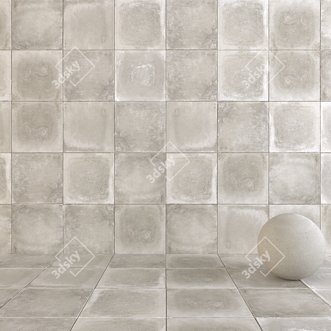 Flaviker Backstage Tan 60x60: Multi-Texture Floor Solution 3D model image 1