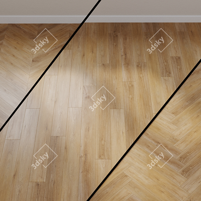 Title: WarmPlace Oak Vinyl Flooring 3D model image 1