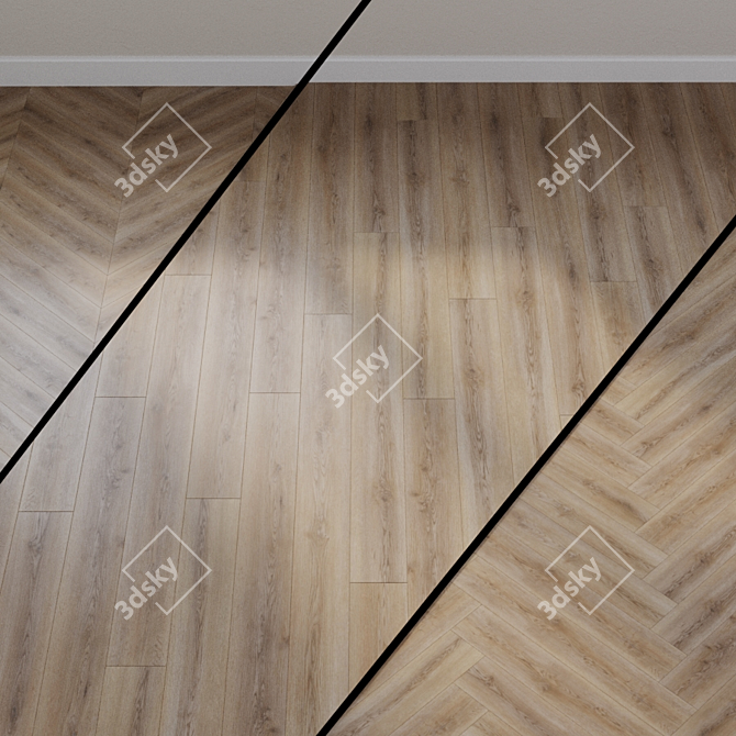 Elegant Wood Vinly Flooring 3D model image 1