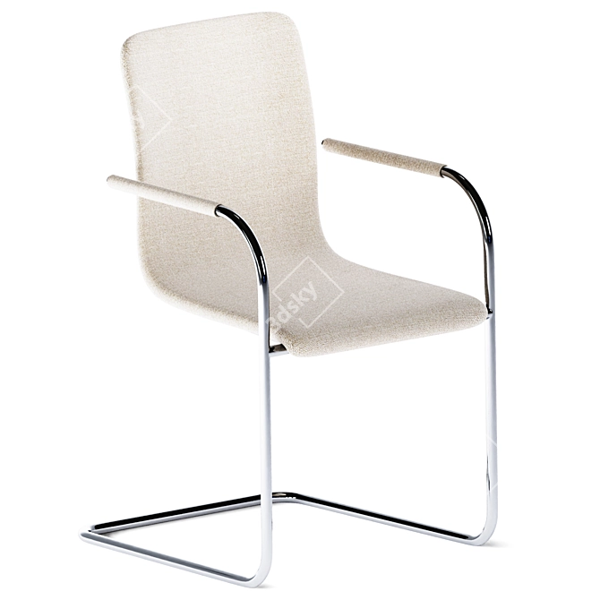 Elegant Cantilever Chair Thonet 3D model image 1