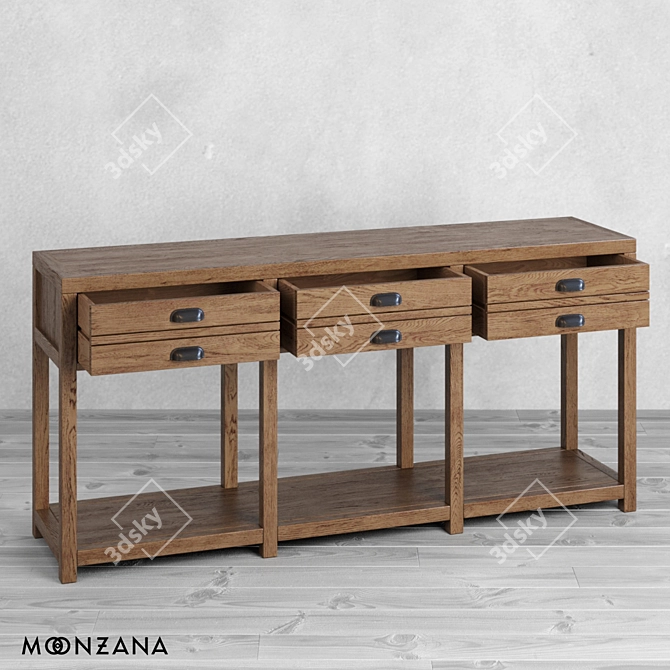 3-Section OM Printmaker Console by Moonzana 3D model image 3