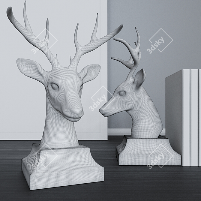 Antler Book Stand 3D model image 3