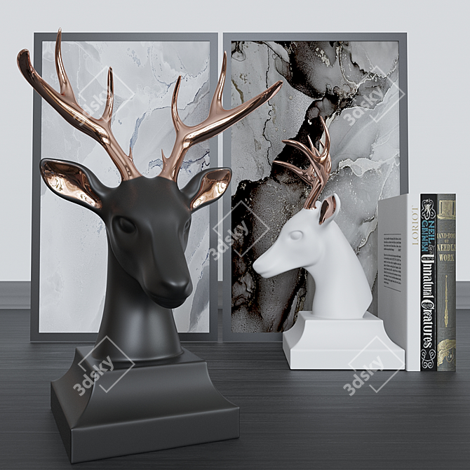 Antler Book Stand 3D model image 4