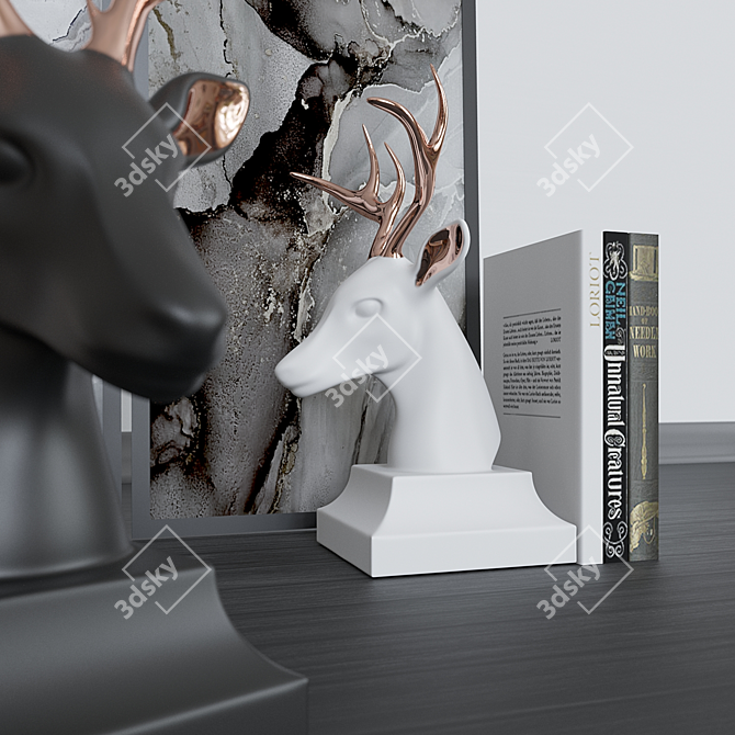 Antler Book Stand 3D model image 5