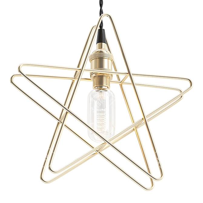 Stylish Star Design Lamp 3D model image 1