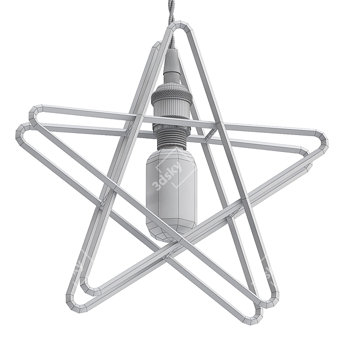 Stylish Star Design Lamp 3D model image 2