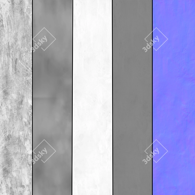 Title: Seamless Decorative Plaster Texture 3D model image 5