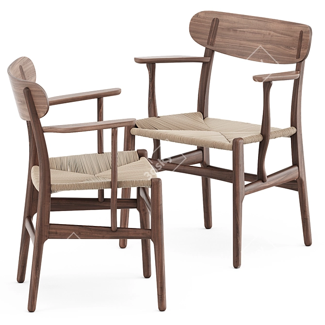 Danish Design Icon: CH26 Chair by Carl Hansen 3D model image 3