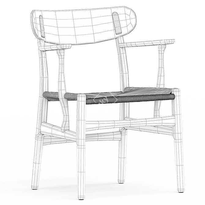 Danish Design Icon: CH26 Chair by Carl Hansen 3D model image 5