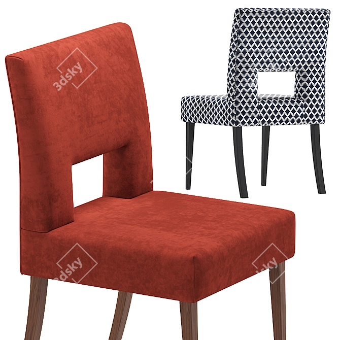 Elegant Coco Republic Lloyd Dining Chair 3D model image 2
