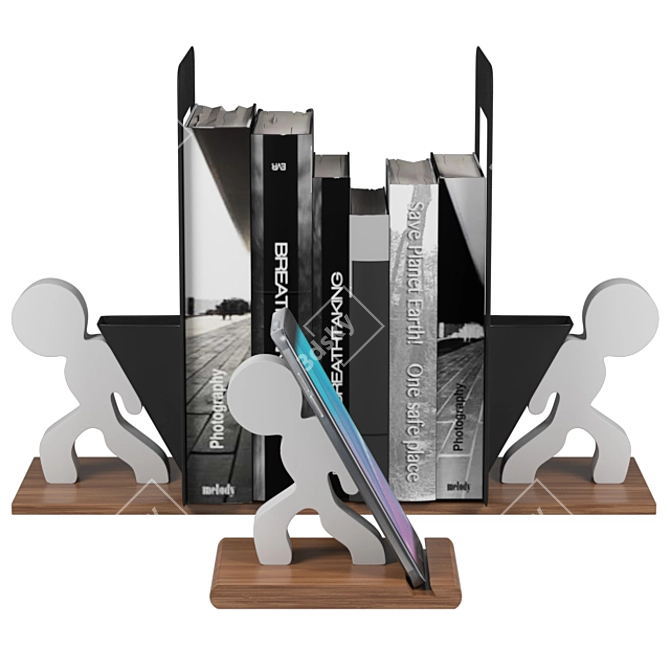 Versatile Book/Mobile Holder: Functional Prop 3D model image 7