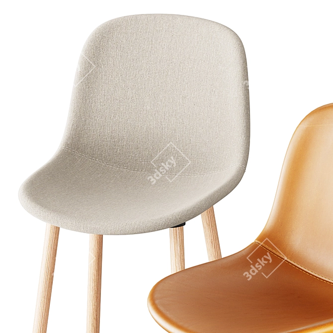 HAY NEU 12 Upholstered Bar Stool 3D model image 4
