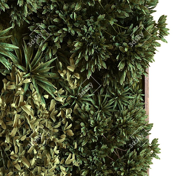 Green Oasis Vertical Plant Set 3D model image 3